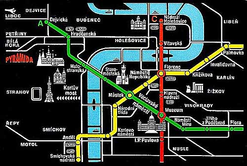 Map
with Metro lines and hotel location