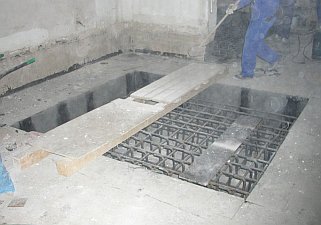 the fundament steelfixing for the antivibrational block E4