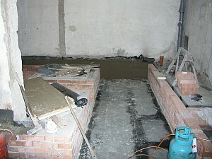 air-recirculation trench of c.F45 before concrete application