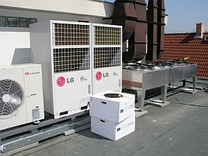 cooling units, from left: of the machine-room, of the AC unit #1, of the AC units #2 and #3
