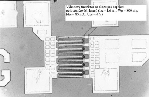 Vykonovy tranzistor na GaAs pro napajeni polovodicovych laseru (1987)